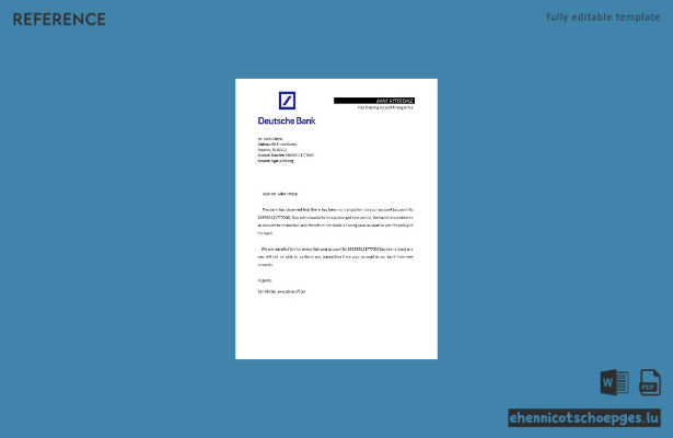 Deutschland Deutsche Bank Schließung Referenzbeispiel Vorschau